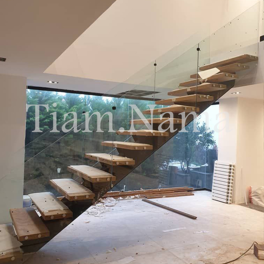 نرده شیشه ای پله دوبلکس