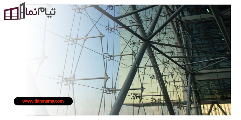 اجزای تشکیلدهنده نمای اسپایدر کابلی